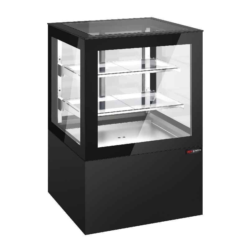 Vitrine à pâtisserie réfrigérée 810 mm - LED et 2 étagères_2