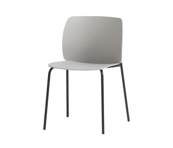 Chaise empilable Aryn Max - Design Jonathan Prestwich - Rembourrée ou plastique - Piètement acier ou traîneau_2