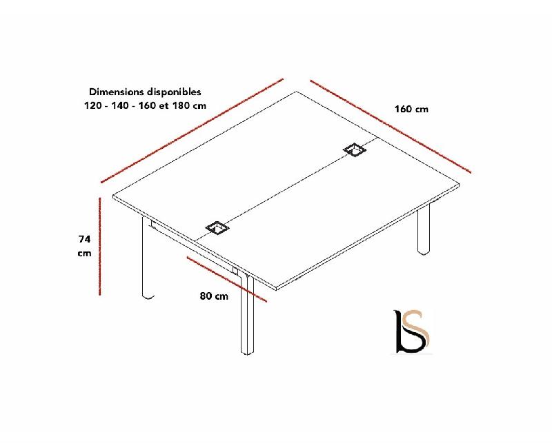 Bureau bench 2 personnes Yan C - MDD. - Blanc, 120, Anthracite_2