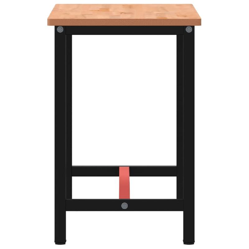 Vidaxl établi 115x55x81,5 cm bois massif de hêtre et métal 3188904_2