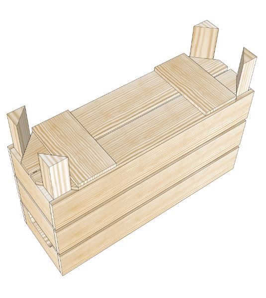 Caisse jardinière en bois H3 - Simply A Box - L18 x H39 x P54 cm - Bois brut et 6 coloris de lasure_2