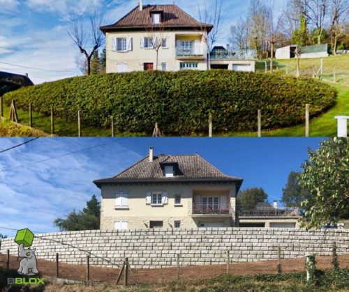 Mur anti-bruit en blocs béton empilables - finition lisse ou aspect pierre - pare-feu et pare-vent_2