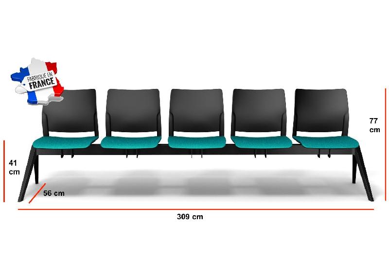 Poutre d'accueil mixte Adela - Sokoa - Bleu, 5 places_2