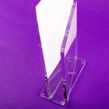 Fb1207 - porte-visuel de comptoir - Faberplast - A6 (10,5 x 14,8 cm) - Vertical en plexiglas avec aimants_2