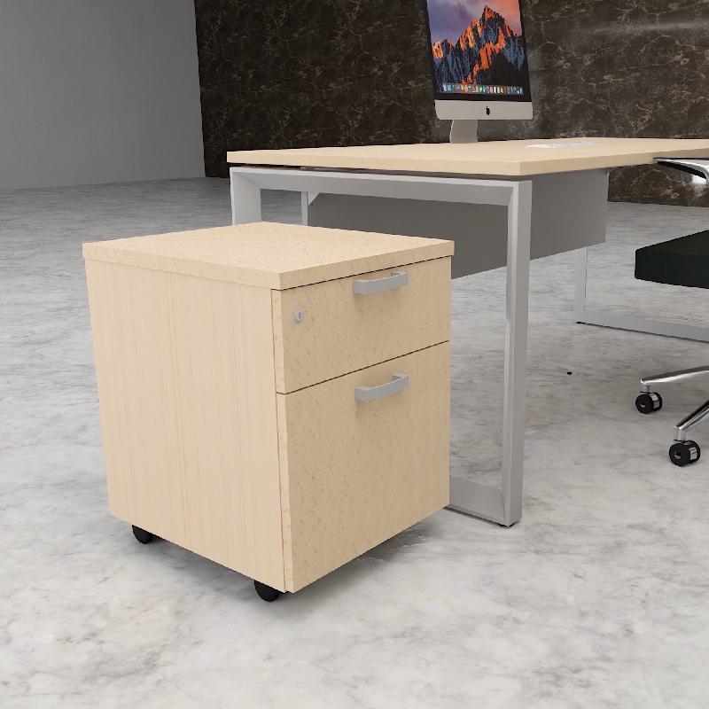Caisson mobile monocolore avec tiroir pour dossiers suspendus  - MOBEL LINEA - Hêtre_2