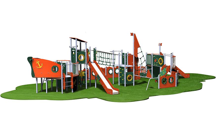 Structure de jeux inox 4 tours et étrave - gamme cargo - BI4B_2