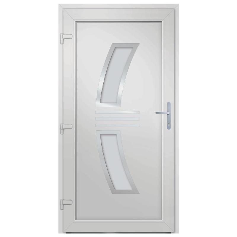 Vidaxl porte d'entrée anthracite 108x200 cm pvc 3187934_2