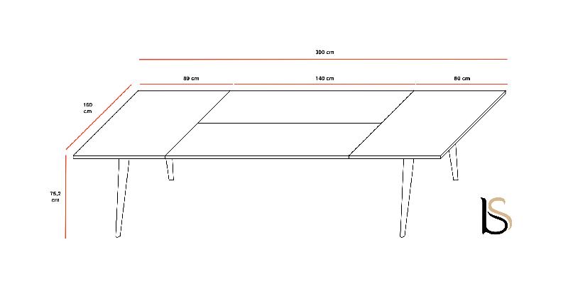Grande table de réunion Pigreco Up - Martex - Blanc, 300_2