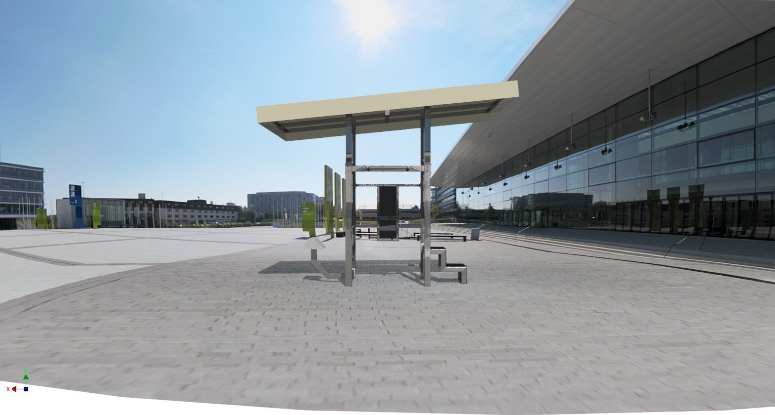Station compacte 4 faces en acier inoxydable avec abri intégré - Référence SCT4XA - Conforme NF EN 16630:2015_2