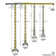 Grue à tour Liebherr 278 EC-B 12 Fibre avec flèche performante