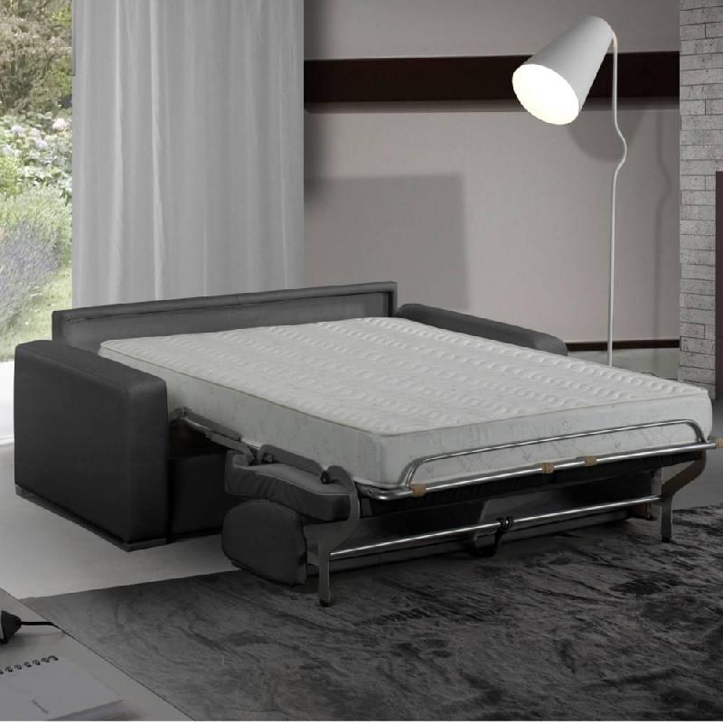 Canapé 3 places MASTER convertible - ouverture EXPRESS - matelas 18 cm - sommier à lattes Renatonisi - microfibre gris graphite_2