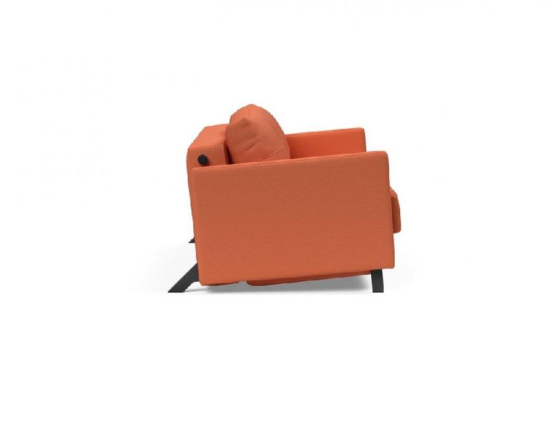 Canapé design convertible Cubed 02 Arms - Innovation Living - Couchage 140x200 cm - Tissu Argus Rust_2