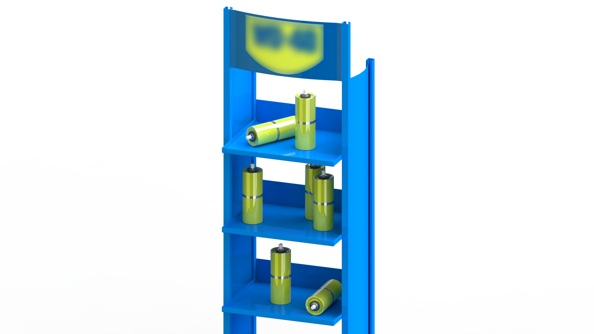 Présentoir mobile 4 étagères - métal - pour accessoires, bricolage et outillages_2