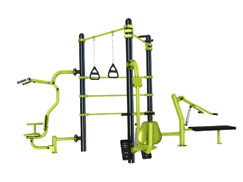 Station Combo 3-10 - barre poignée, TRX, espalier, pull, chest press, leg press_2