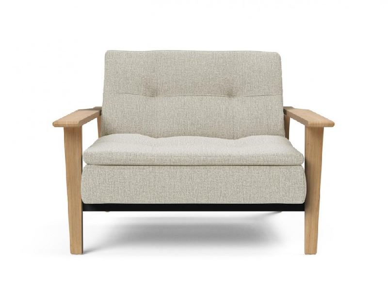 Fauteuil design convertible Dublexo Frej Mixed Dance Natural - Chêne clair - Innovation Living - 90x115 cm_2