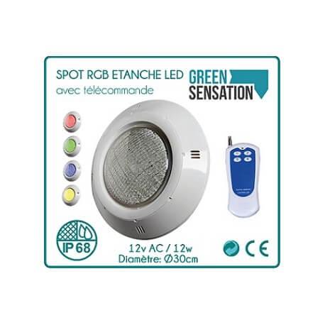 Projecteur LED RGB 35W extra-plat pour piscine - Étanche IP68 avec télécommande et 19 modes d'éclairage_2