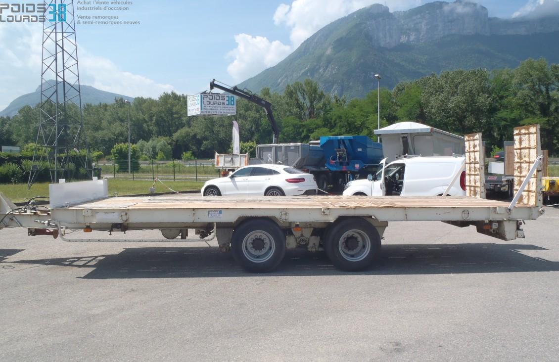 Remorque 2 essieux pour transport d'engins lourds