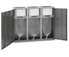 Station de tri sélectif - 3x75,7 l - Recharge de sacs poubelles offerte - Janibell_2