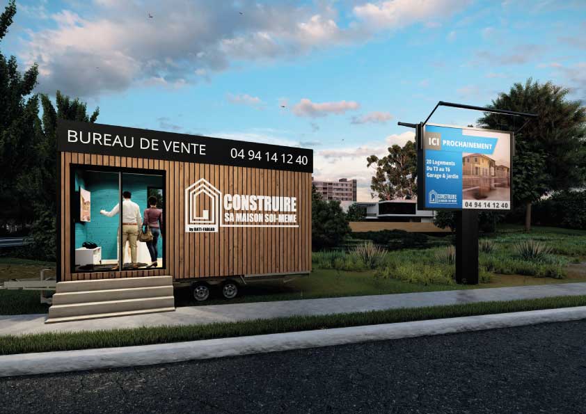 Tiny Pro - Bureau de vente mobile et modulable, structure acier galvanisé, isolation en laine de roche_2