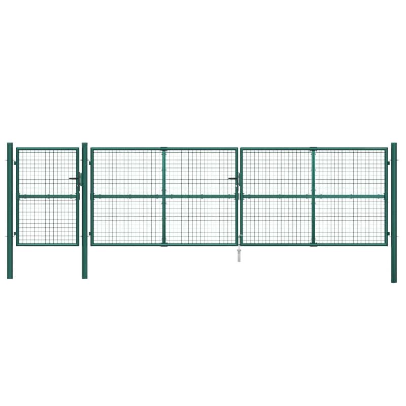 Vidaxl portal de jardin maille vert 500x175 cm acier galvanisé 154540_2