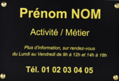 Plaque signalétique professionnelle en PVC double couche - Gravure en creux - Usage intérieur et extérieur_2