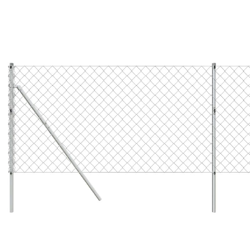 Vidaxl clôture à mailles losangées argenté 1x10 m 154001_2