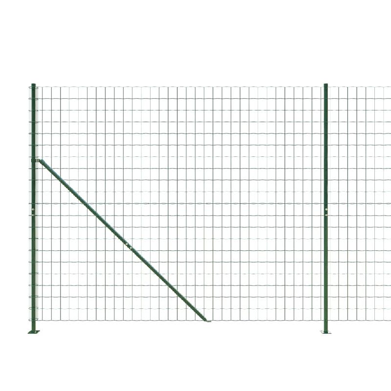 Vidaxl clôture en treillis métallique avec bride vert 2x25 m 154174_2