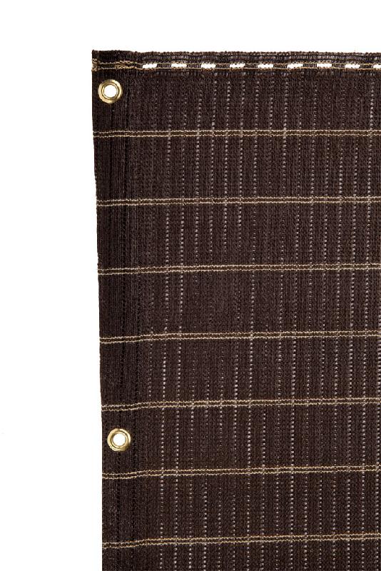 Brise-vue décoratif Havana - 85% occultant - indémaillable - traité anti-UV - 1,5 x 5 m - brun_2