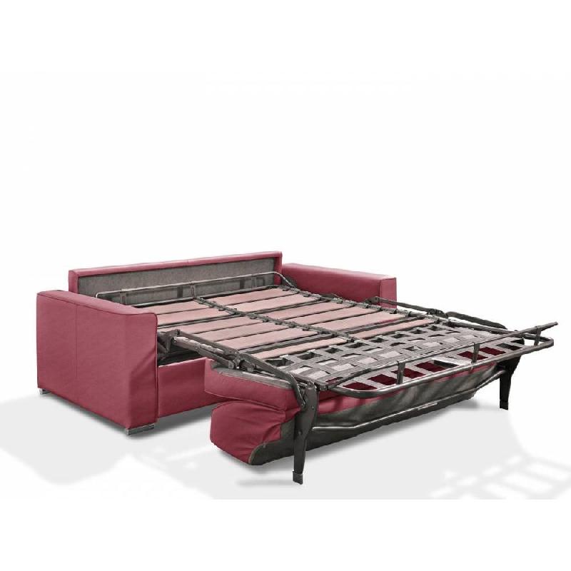 Canapé convertible express premium 140 cm - sommier à lattes Renatonisi - matelas Bultex Tweed rouge - fabrication italienne_2