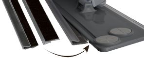 Reglette velcro de rechange 40cm pour support trapeze graphite jeu de 2_2