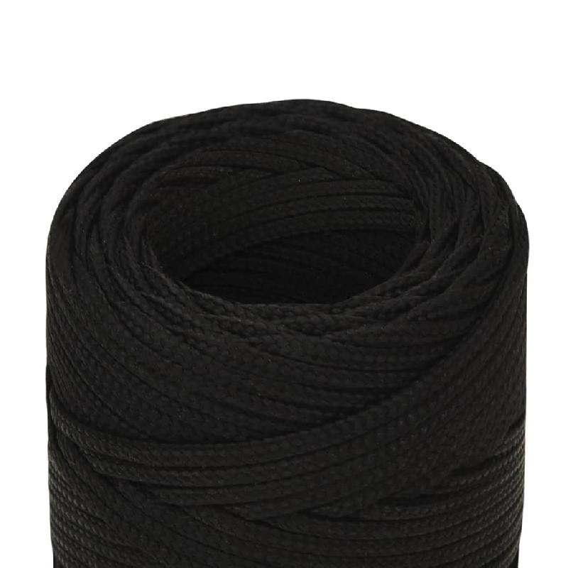 Vidaxl corde de travail noir 2 mm 25 m polyester 152792_2
