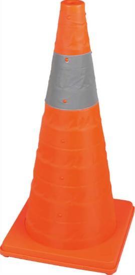 Cône de signalisation rétractable - Bande réfléchissante haute luminosité - Hauteurs 42cm et 62cm_2