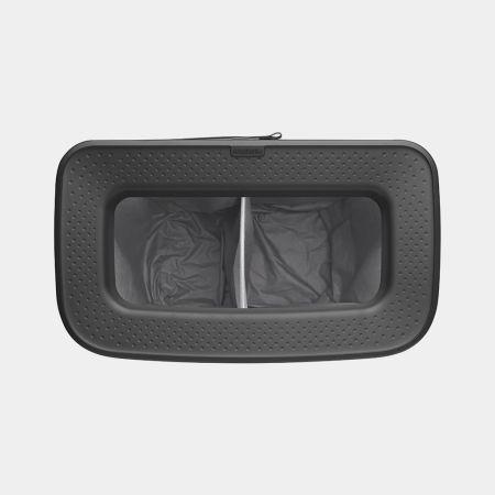 Corbeille à linge Bo Hi - 2 x 45 litres - Matt Black - Meuble design avec sac à linge à deux compartiments_2