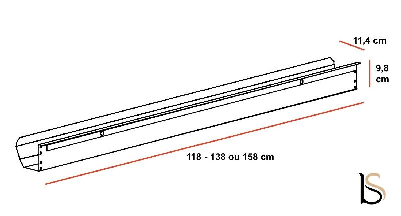 Goulotte guide câbles Born- Mobel Linea - 118, Anthracite_2