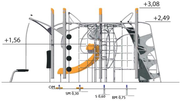 Structure multi-jeux 5-12 ans - Agito Igloo gris 8002199 - Hags - Fondation à enterrer_2