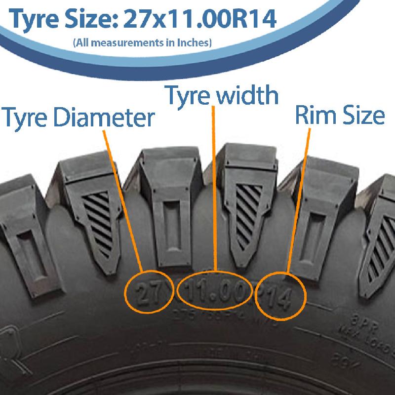 27x11.00R14 ATV Tyre 8ply OBOR Predator 275/60R14 E-Marked Road Legal (Set of 4)_2