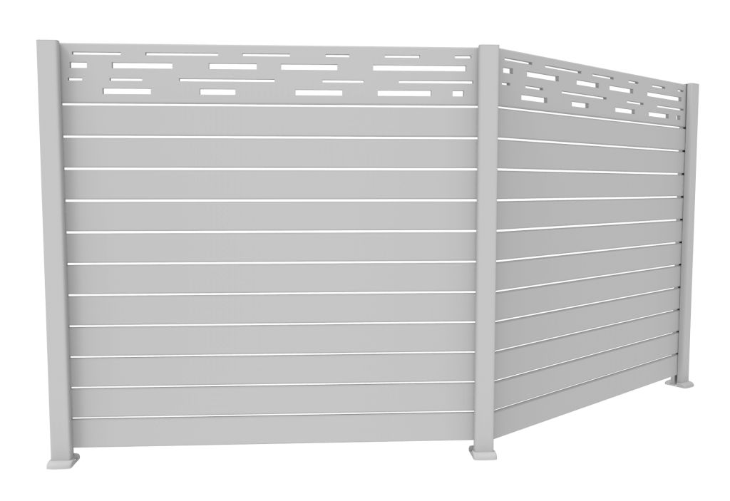 Clôture en aluminium - My Clôture - Lame 125mm avec ajour de 15mm - Gris 7016, Blanc 9016 ou Gris 2100 sablé_2