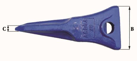 Dents de godet adaptables Feurst AF 7359 V - 6,50 kg - Dimensions précises_2