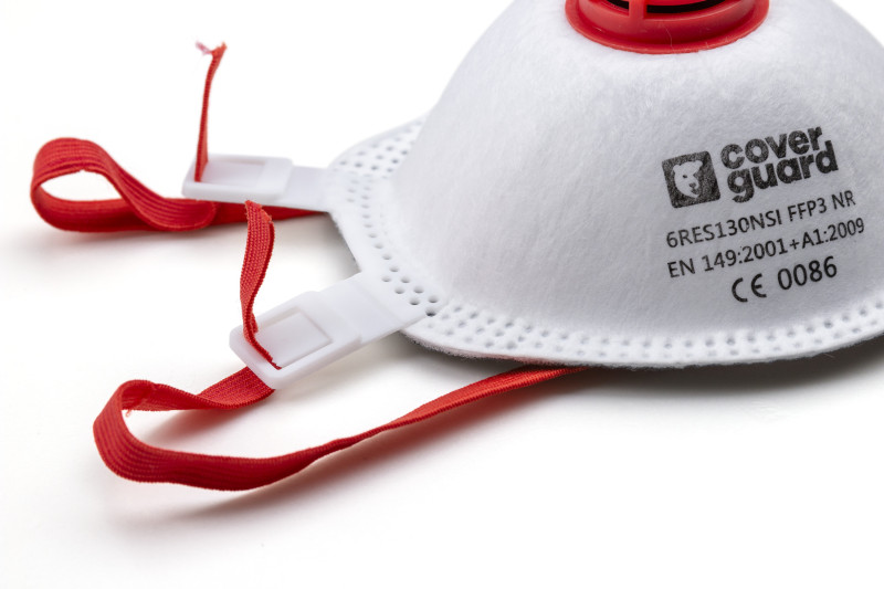 Masque ffp3 anti poussieres jetable couleur rouge boite de 10_2