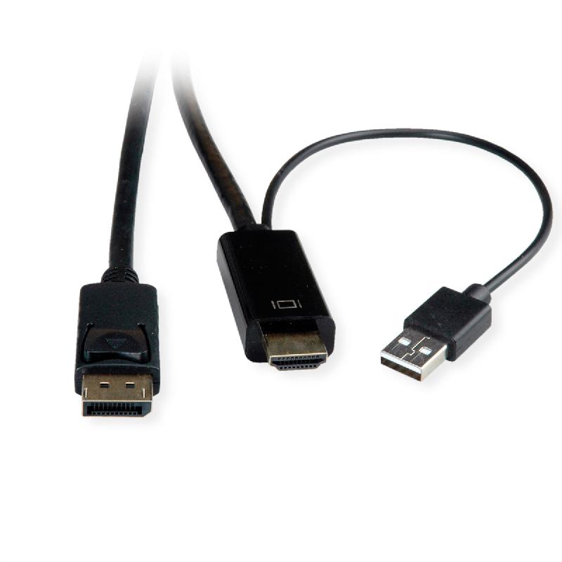 ROLINE Câble UHDTV - DisplayPort, M/M, noir, 1 m_2