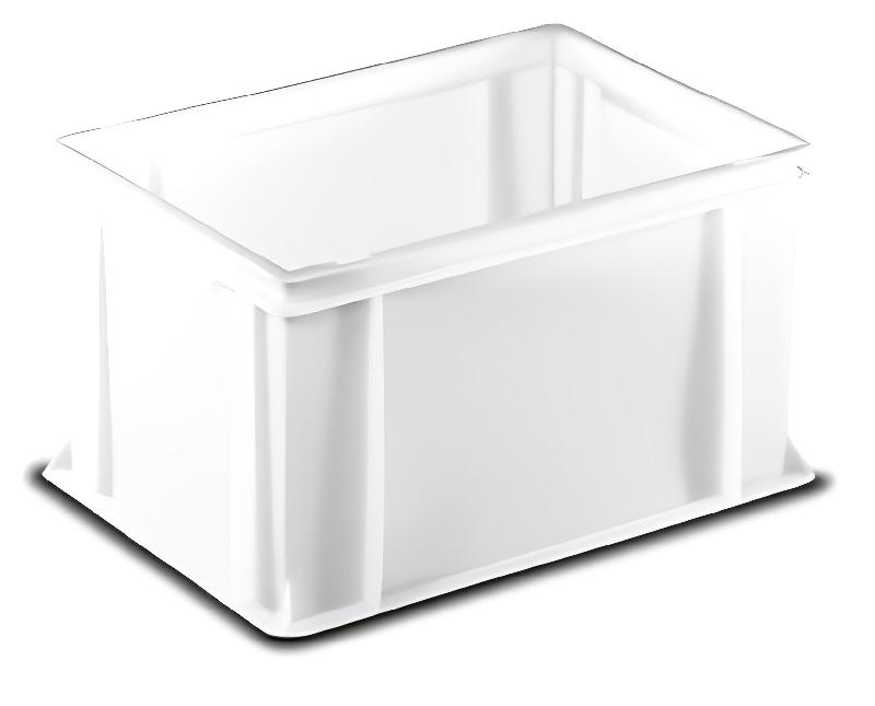 Bac gerbable 400 x 300 - Fond et parois pleins - PEHD - Norme Europe - Résistant aux chocs - Blanc ou gris_2