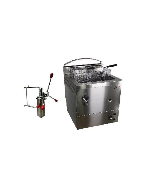 Friteuse à chichis gaz SOFRACA - 10 litres avec vidange - Référence 13206CHI_2