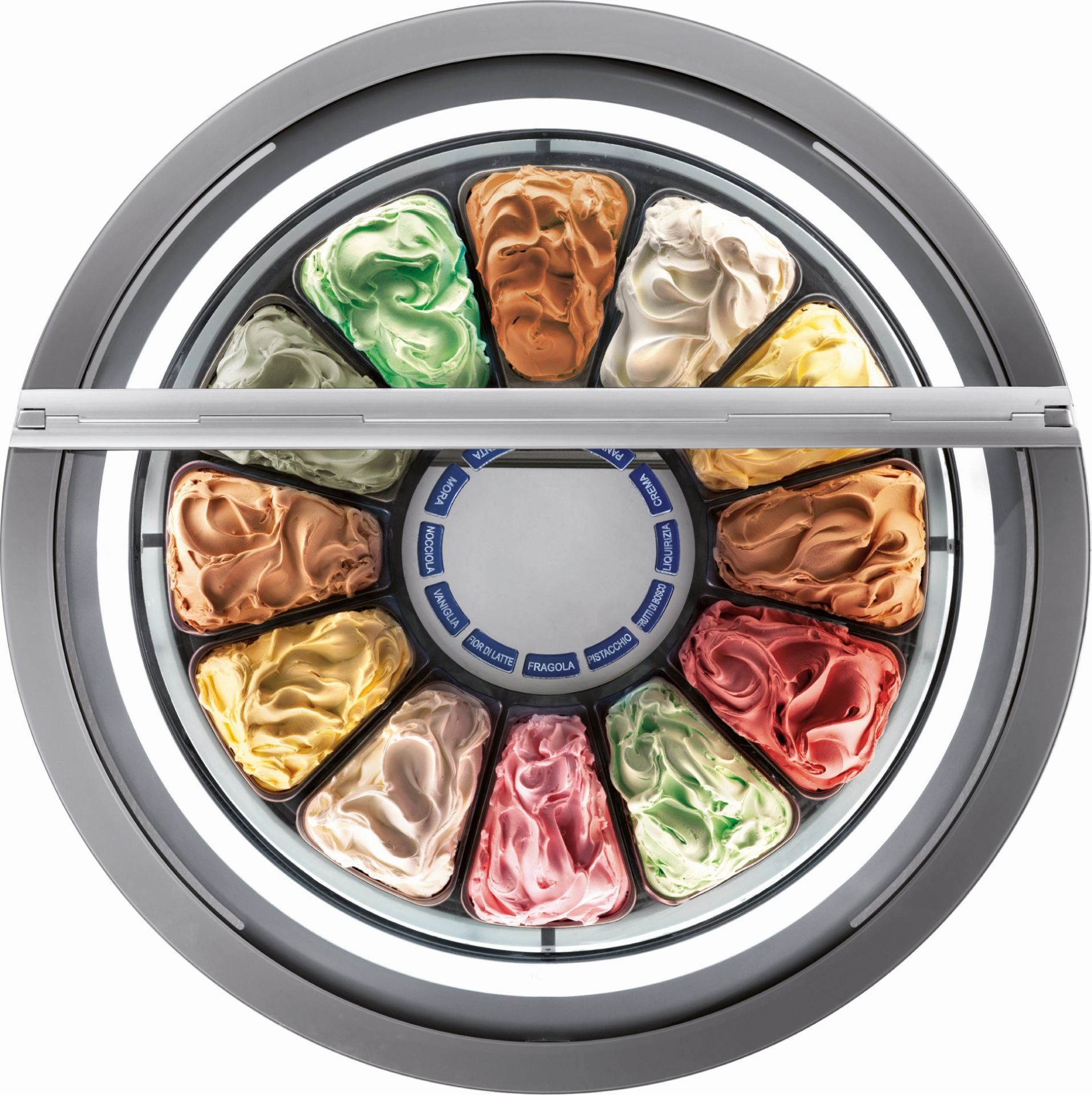 Vitrine crème glacée ronde - diamètre 135 ou 150 cm - design circulaire et tournant_2