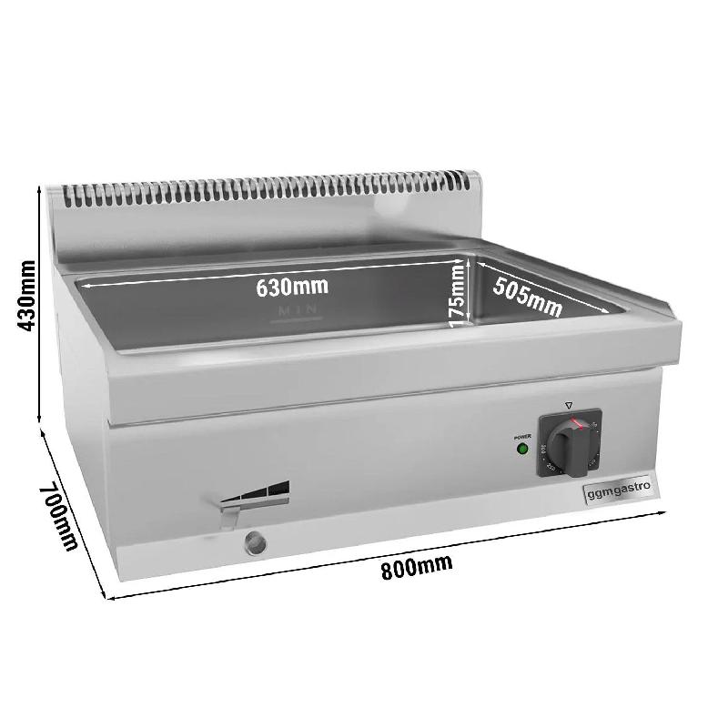 Bain-marie électrique - 2x GN 1/1 - Prof. 700 | GGM - Mario 700_2