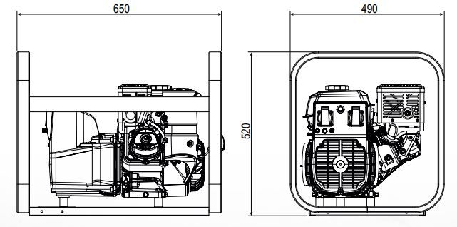 Groupe électrogène portatif Ge 5000 HBM - Mosa - Moteur Honda - 50 Hz - 4 kVA (3.6 kW)_2