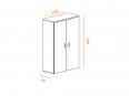 Armoire mi-haute bicolore portes battantes CASTA L100xH159 - Deskissimo_2