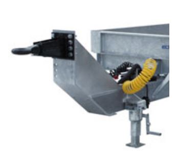 Remorque porte-engin équipée d'un plancher bois robuste