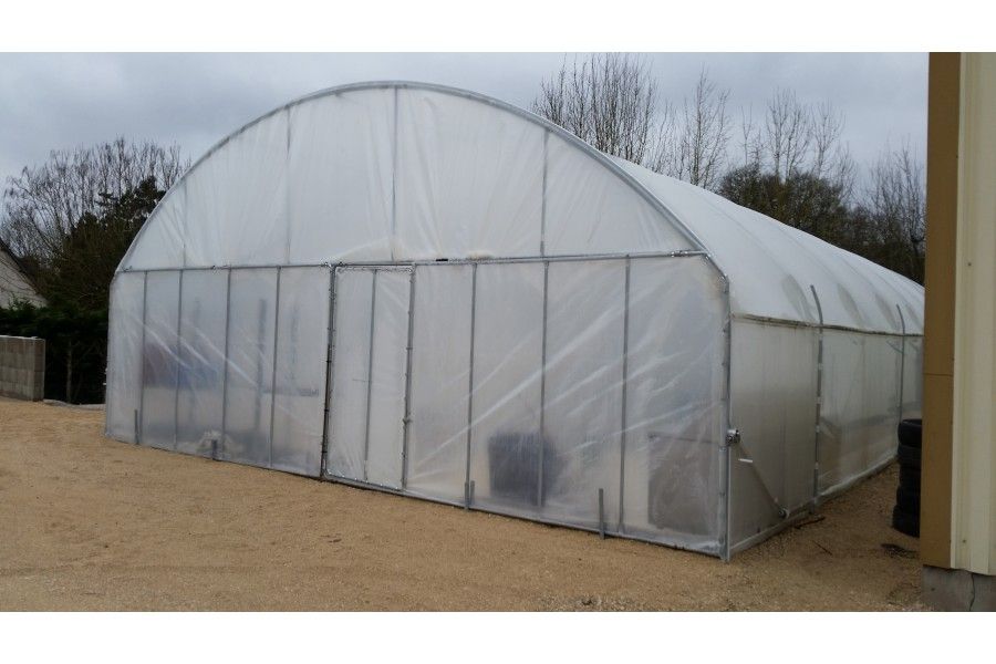Structure de serre tunnel 8m en acier galvanisé pour culture