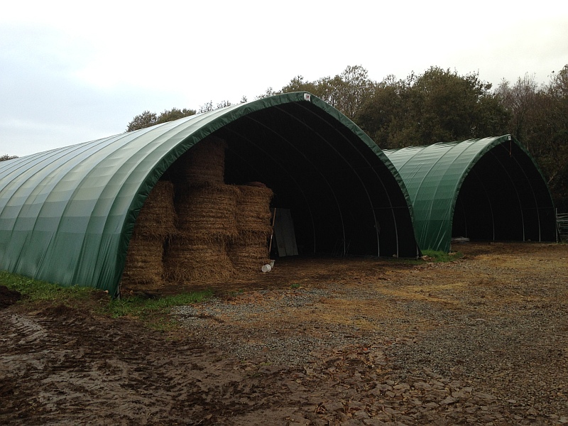 Tunnel de stockage basilique / ouvert / structure en acier / couverture en pvc / à poser_2
