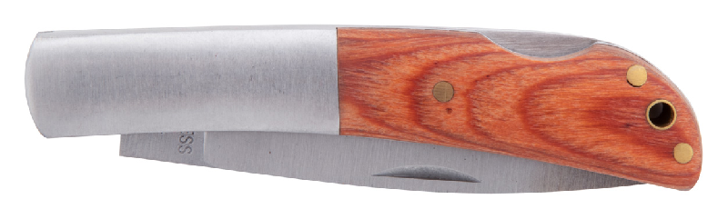 Couteau en inox avec revêtement bois - Couleur marron - Poids 66.67g_2